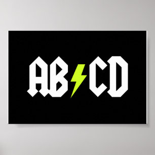 ABCD-Gelber Bolzen Poster