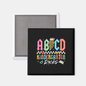 Abcd Kindergarten Rocks Bleistift Blitz Lehrer Magnet (Vorderseite/Rückseite)