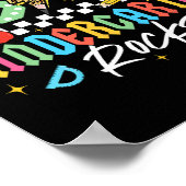 Abcd Kindergarten Rocks Bleistift Blitz Lehrer  Poster (Ecke)