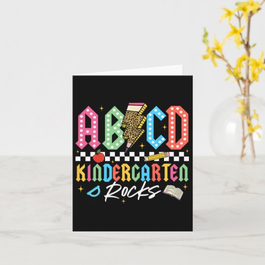 Abcd Kindergarten Rocks Bleistift Blitzlehrer Karte (Gelbe Blume)