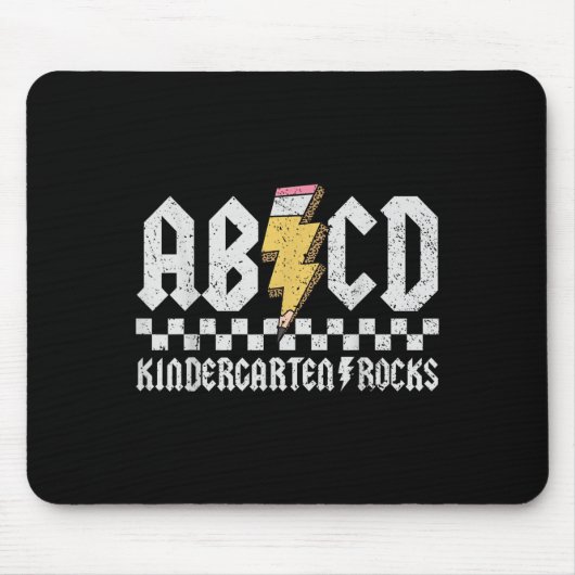 Abcd Kindergarten Rocks Bleistift Blitzlehrer Mousepad (Vorne)