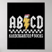 Abcd Kindergarten Rocks Bleistift Blitzlehrer Poster (Vorne)