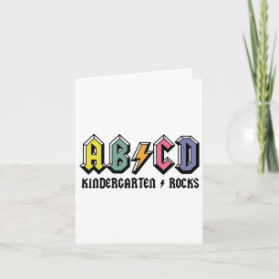 Abcd Kindergarten Rocks Kk zum Kindergarten Karte
