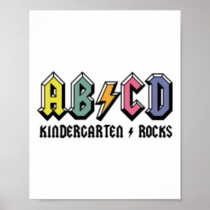 Abcd Kindergarten Rocks Kk zum Kindergarten Poster