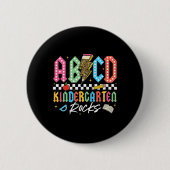 Abcd Kindergarten Rocks Pencil Lightning Teachers  Button (Vorderseite)