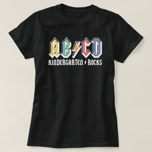 Abcd Kindergarten Rocks T-Shirt (Design vorne)