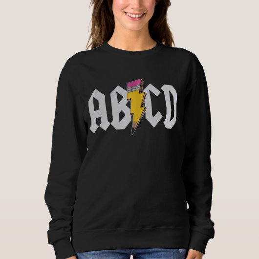 ABCD Lightning English Teacher ABC Learning Spaß Sweatshirt (Vorderseite)