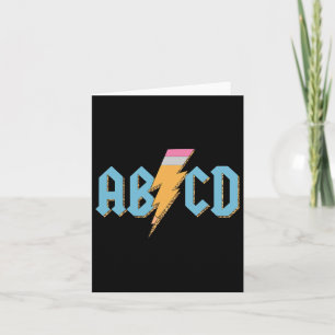 Abcd Pencil Lightning Rock'n Roll Lehrer zurück zu Karte
