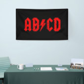 ABCD Rockmusik lustige Symbol Fake acdc Witzschule Banner (Messeveranstaltung)