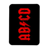 ABCD Rockmusik lustige Symbol Fake acdc Witzschule Magnet (Vertikal)