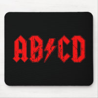 ABCD Rockmusik lustige Symbol Fake acdc Witzschule