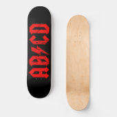 ABCD Rockmusik lustige Symbol Fake acdc Witzschule Skateboard (Vorderseite)