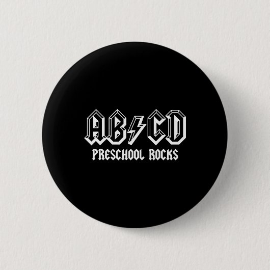 Abcd Rocks Back to School Preschool Rocks Fun Teac Button (Vorderseite)