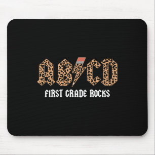 Abcd Rocks Erste Klasse Zurück zur Schule Leopard  Mousepad