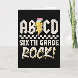 Abcd Sechste Klasse Rock Ck Zur Schule Erster Tag  Karte
