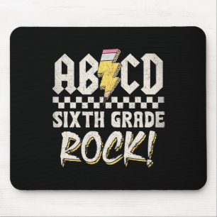 Abcd Sechste Klasse Rock Zurück zur Schule Erster Mousepad