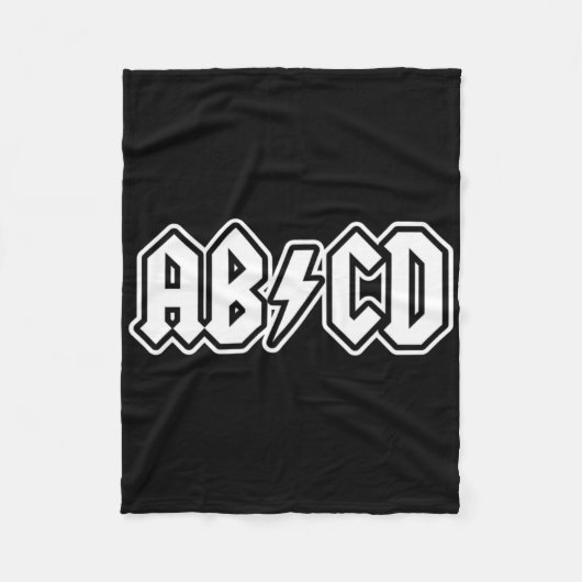 Abcd Spaß zurück zum Lehrer Fleecedecke (Vorderseite)