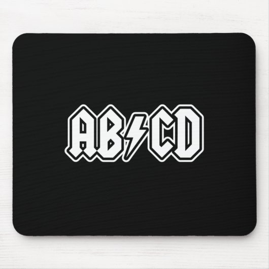 Abcd Spaß zurück zur Schule Lehrer Schüler Mousepad (Vorne)