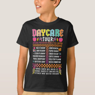 Abcd Tagesbetreuung Tour Lehrkraft Arbeiter Zurück T-Shirt