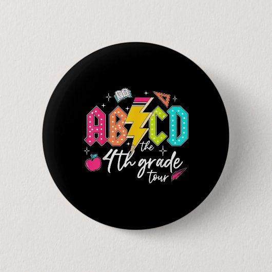 Abcd The 4th Grade Tour Pencil Blitzgerät Rock Boy Button (Vorderseite)