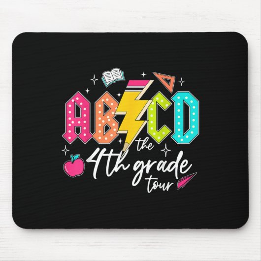 Abcd The 4th Grade Tour Pencil Blitzgerät Rock Boy Mousepad (Vorne)