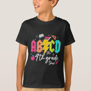 Abcd The 4th Grade Tour Pencil Blitzgerät Rock Boy T-Shirt