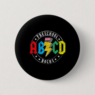 Abcd Vorschule rockt 1. Tag Pre-k Lehrer zurück zu Button