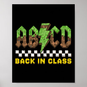Abcd Zurück In Cl Rock Zurück Zur Schule Jungen Mä Poster