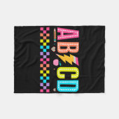 Abcd Zurück-in-die-Schule-Shirt  Fleecedecke (Vorderseite (Horizontal))