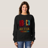 Abcd Zurück zur Schule Vorschullehrer Sweatshirt (Vorne ganz)