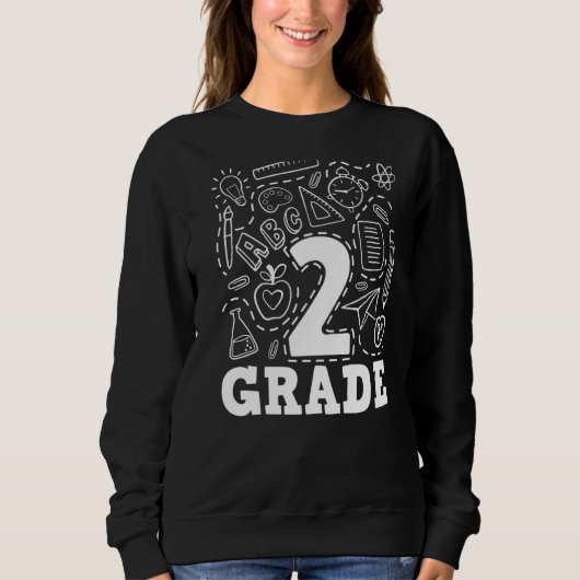 Abcd Zweite Klasse Lehrer Student glücklichen erst Sweatshirt (Vorderseite)