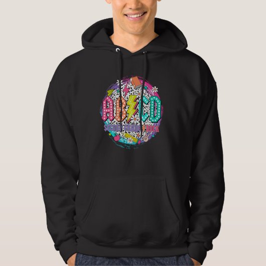 ABCD Zweitklassiger Rock Lehrer Student glücklich Hoodie (Vorderseite)