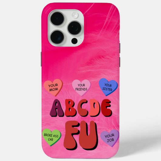 Abcde FU Valentinstag Case-Mate iPhone Hülle (Rückseite)