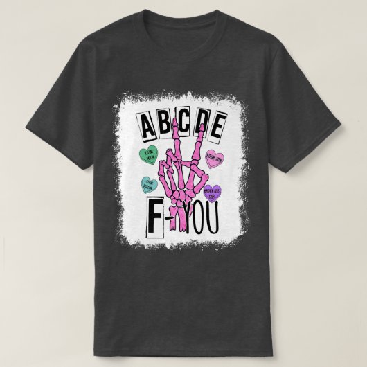 ABCDE von Hand Herz Liebe Vale T-Shirt (Design vorne)