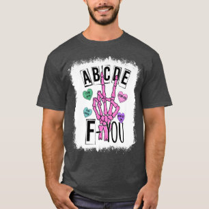 ABCDE von Hand Herz Liebe Vale T-Shirt