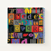 ABCDEFG - Das Alphabet der verrückten Schriftart Notizblock (Rückseite)