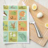 ABCs... Alaskan Wildlife Geschirrtuch (Viertel Falte)