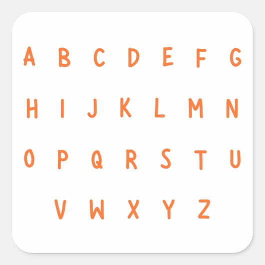 ABCs Alphabet Buchstaben A-Z Stickers Labels (Vorderseite)