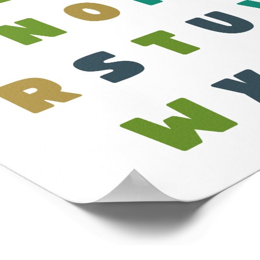 ABC's. Alphabet. Buchstaben. Poster & Prints (Ecke)