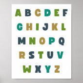 ABC's. Alphabet. Buchstaben. Poster & Prints (Vorne)