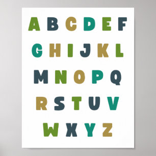 ABC's. Alphabet. Buchstaben. Poster & Prints