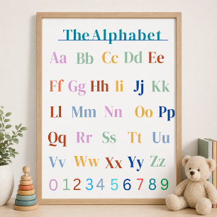 ABCs Alphabet Homeschool-Klassenzimmer-Chart-Poste Poster