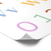 ABCs-Alphabet-Klassenaktposter Poster (Ecke)