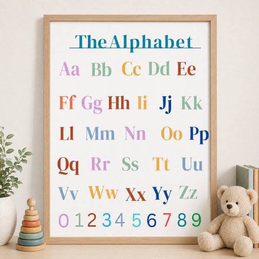 ABCs-Alphabet-Klassenaktposter Poster