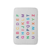 ABCs Alphabet-Lernen farbenfrohe ABC-Buchstaben Badematte (Vorderseite Vertikal)