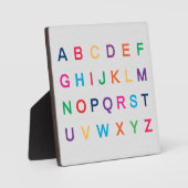 ABCs Alphabet-Lernen farbenfrohe ABC-Buchstaben Fotoplatte (Vorderseite)