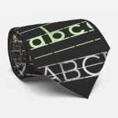 ABCs Alphabet Muster Design Men's Krawatte (Gerollt)