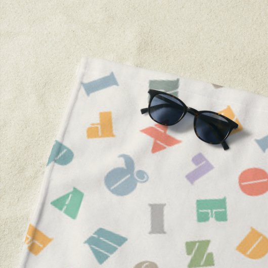 ABCs - Alphabet Personalisiert Name Badetuch (Beispiel)