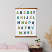 ABCs. Buchstaben des Alphabets. Wandteppich mit Ho Holzrahmen (Schlafzimmer)