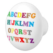 ABCs bunte Beschriftung Keramikknauf (Rechts)